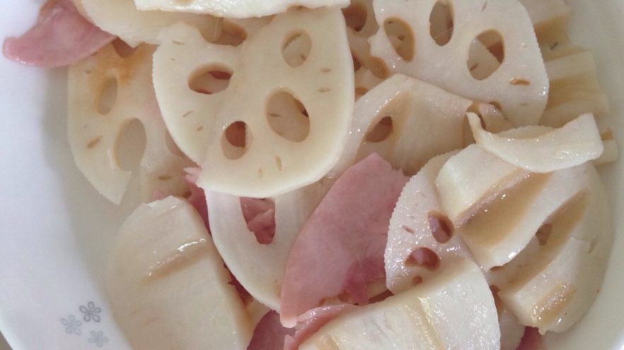 美式火腿炒莲藕