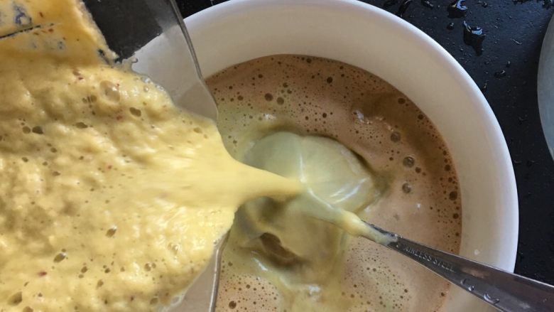 蔬果糊-63,把糊和汁混合在一起