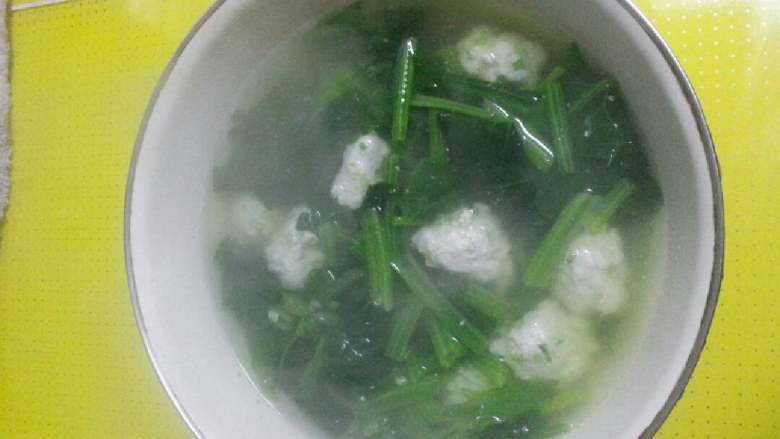 菠菜鱼丸汤