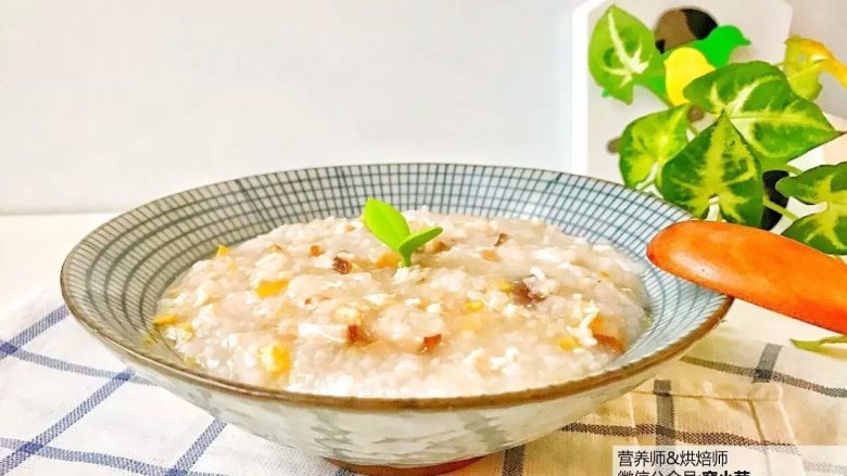宝宝辅食:栗子鸡丝粥,好啦