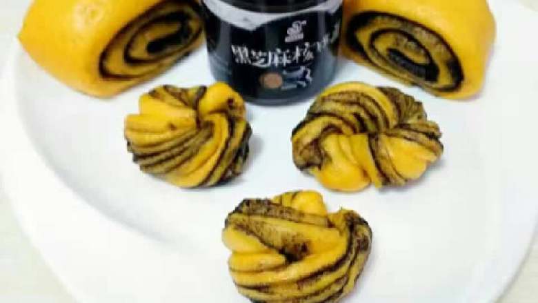 南瓜🎃黑芝麻核桃酱卷
