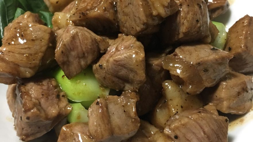 菜胆牛粒