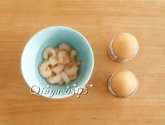 虾仁鸡蛋羹#有个故事#,准备所有食材