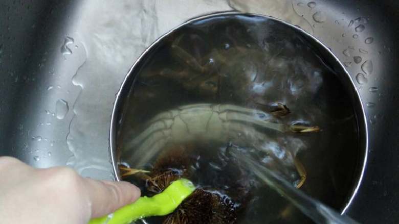 5分钟快熟蟹。懒人菜,清洗