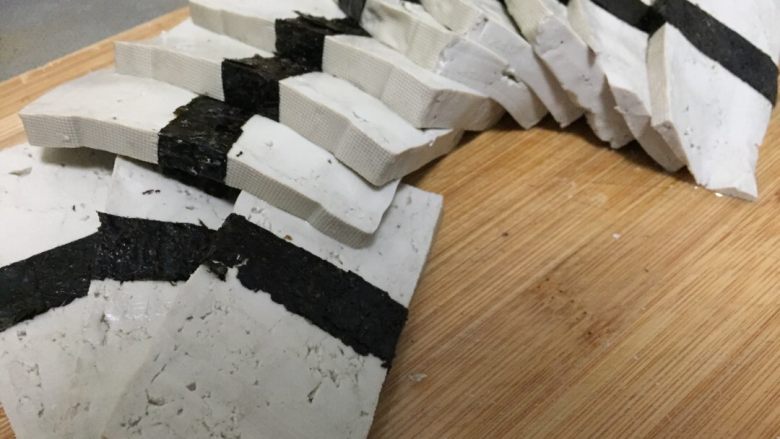 日式海苔照烧豆腐,全部处理好~