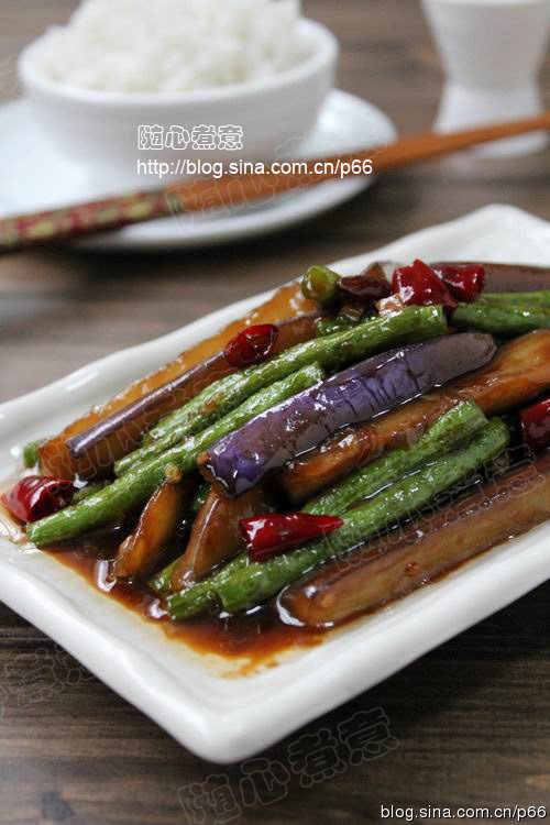茄子烧豆角