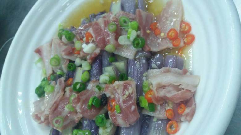 泰椒茄子蒸咸肉