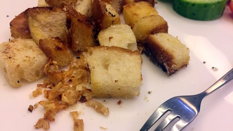 黄油面包碎/Crouton,完成,出盘