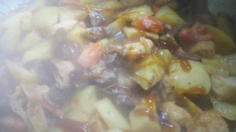 柿子土豆炖牛腩+#乐享双节#