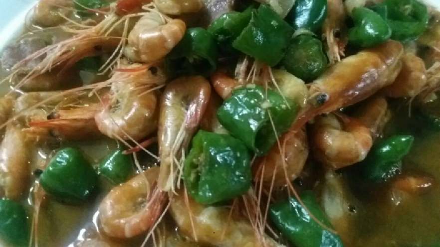 火腿青椒大汤烧沼虾