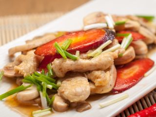 口菇炒肉片
