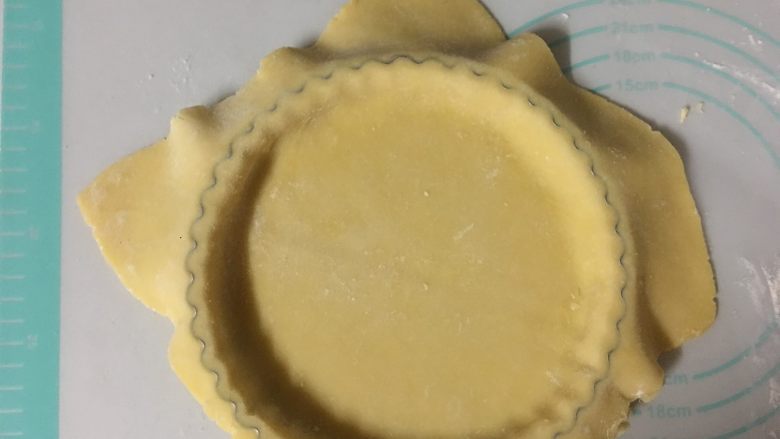 西兰花培根咸派,将擀好的派皮盖在屋诺UN26144派盘上,用叉子戳上洞,继续冷冻2小时以上