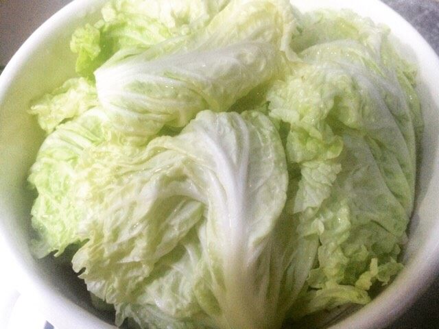 日式火锅,就这样,顶层白菜像个锅盖样的,锁住食材的营养与香气😉