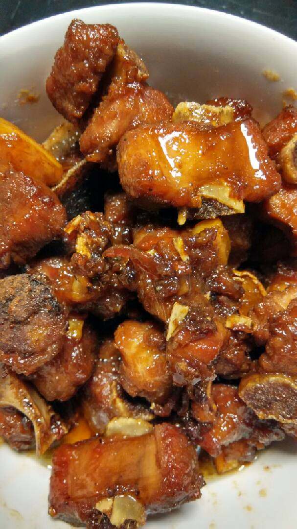 糖醋排骨,收汁，装盘(碗)