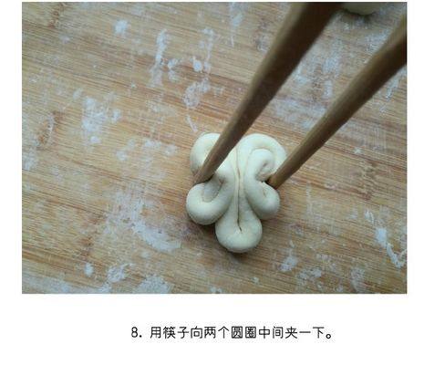 蝴蝶小馒头,用筷子夹