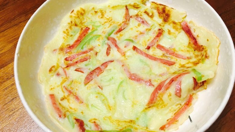 西葫香肠蛋饼