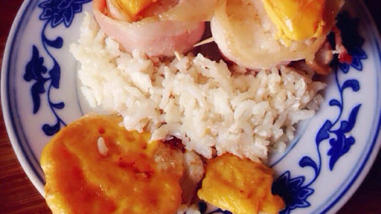 培根卷包饭,摆盘开吃