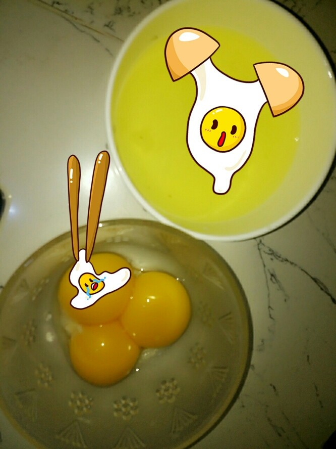 招财布丁,鸡蛋不要蛋清,只要蛋黄。