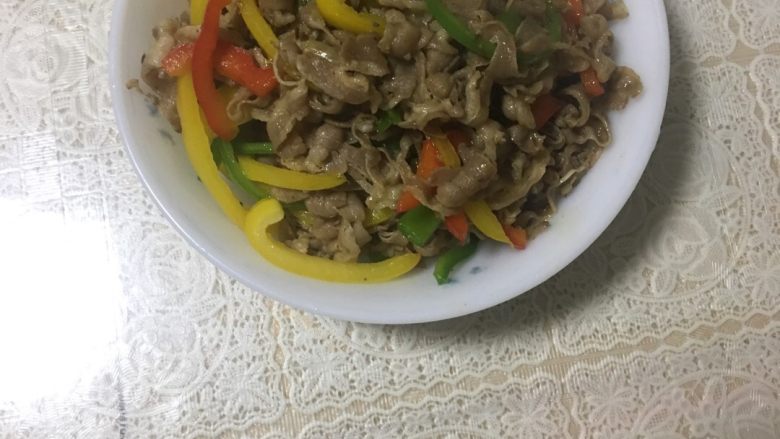 彩椒炒羊肉