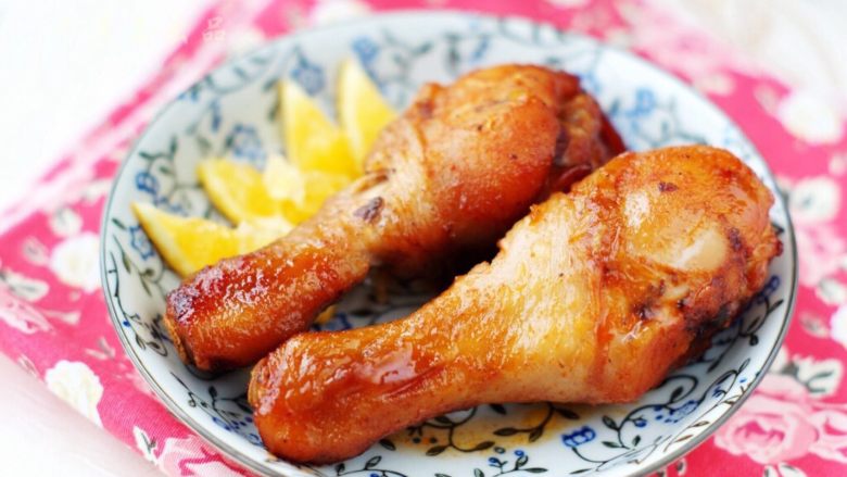 香橙烤鸡腿,成品,味道鲜美。