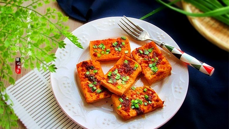 沙茶酱油煎豆腐,美味豆腐做好了,开吃吧