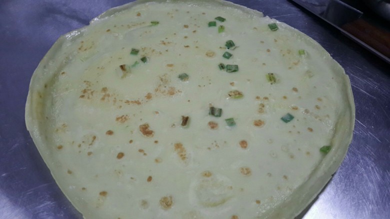 摊咸食,换面,摊熟倒出,