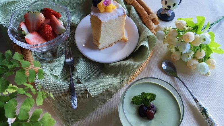 日式抹茶豆腐奶冻,早餐桌上顿时觉得美美哒