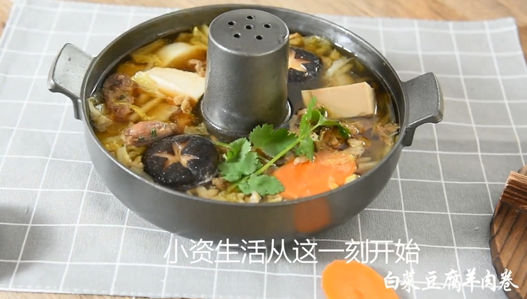 初春补气神器——白菜豆腐羊肉锅,早春补气神器上桌啦~!