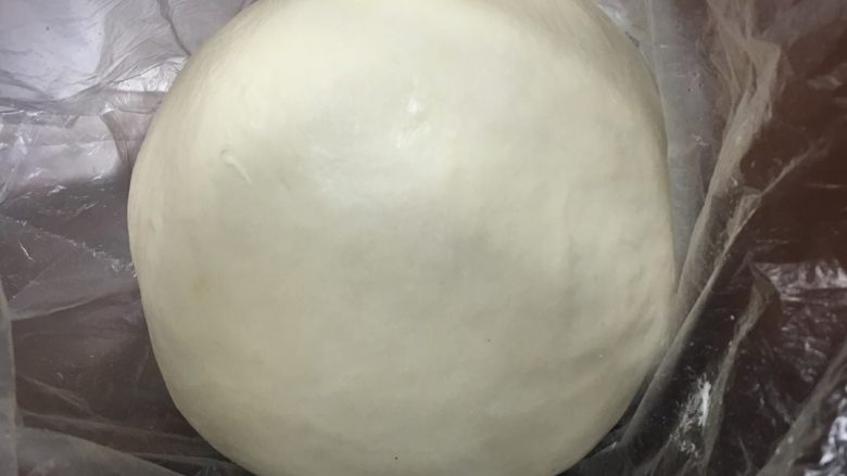 豹纹吐司,揉成光滑的面团后放入保鲜袋中,冰箱冷藏发酵17小时以上