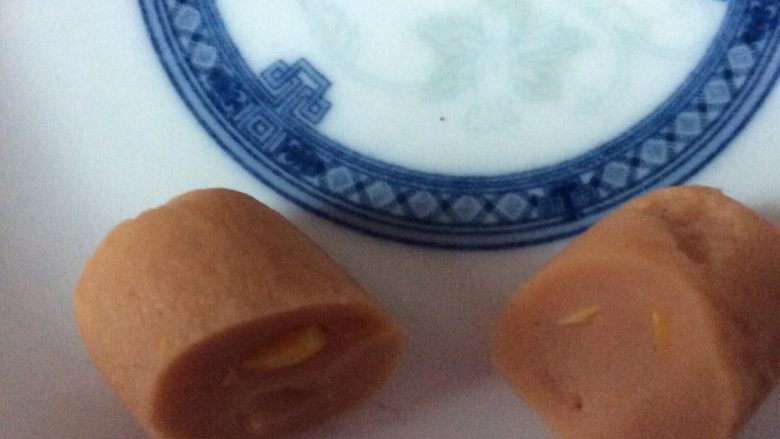 小菜～（爱心火腿肠）,切开