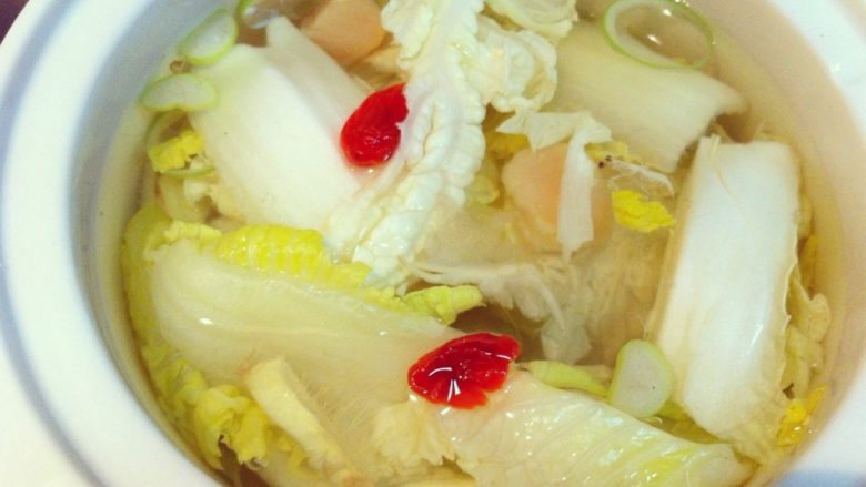 干贝菜心虾皮汤煲
