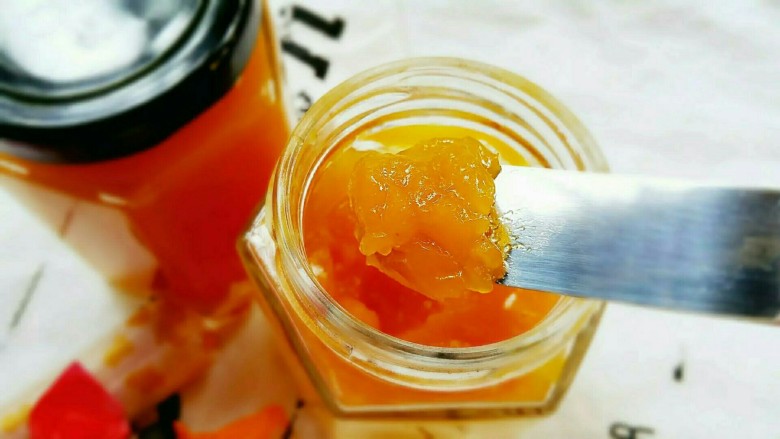 香芒果酱(内附香芒果丹皮做法),颜色很漂亮,看着很有食欲啊