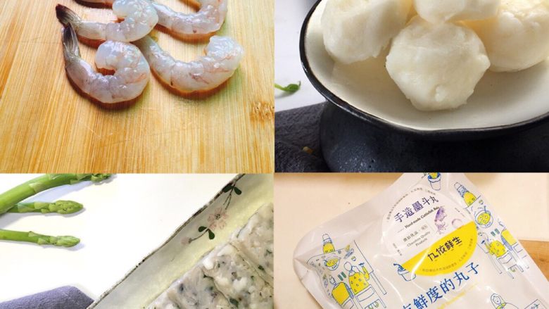 菠萝海鲜丸炒饭,可以加虾仁,墨斗丸切粒、切片,或者墨鱼饼切长条。都很便捷