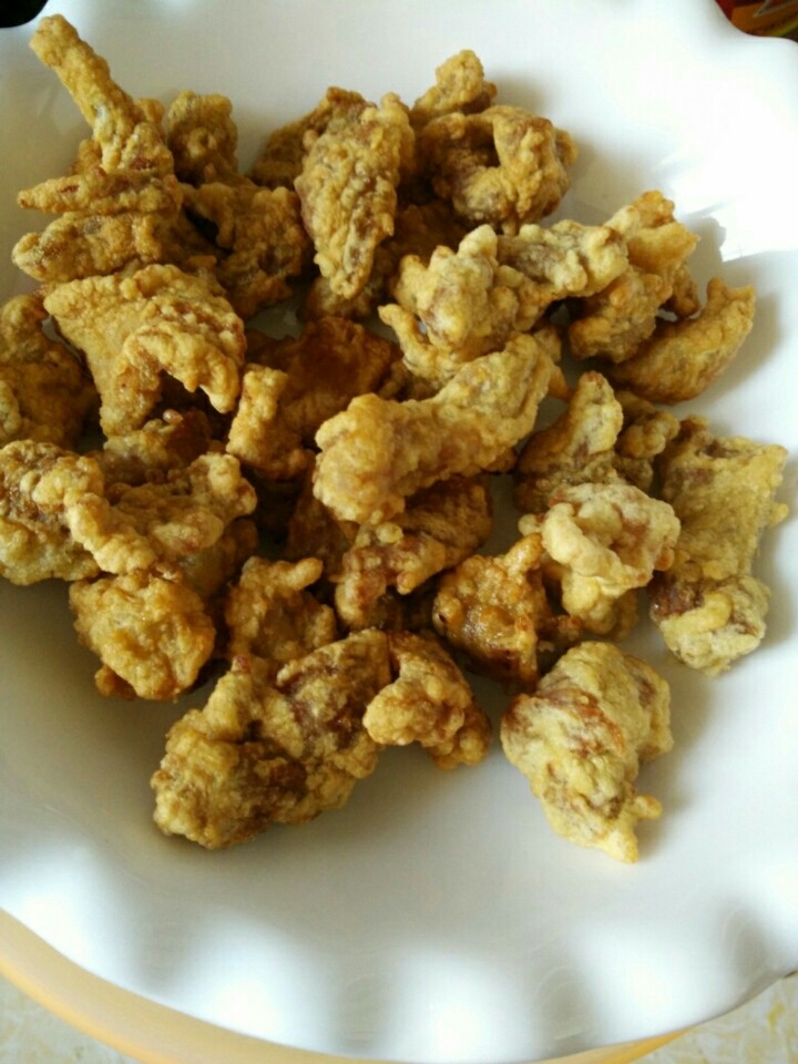 菠萝咕噜肉,全部炸好,其实我觉得这样也挺好吃的