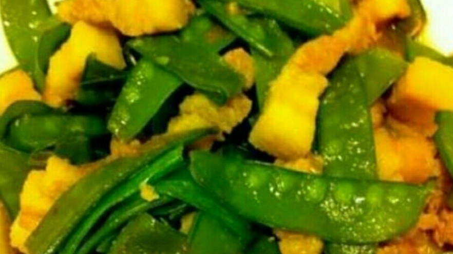 五花肉炒荷兰豆