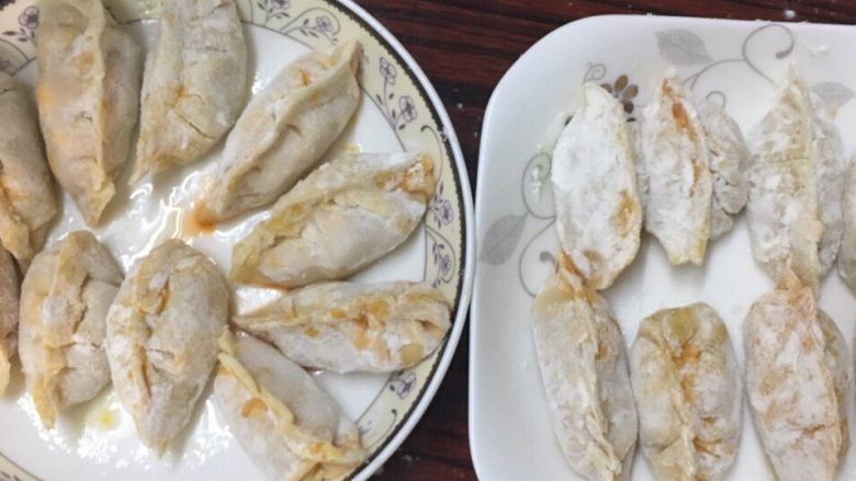 玉米胡萝卜饺子,包饺子那样包好