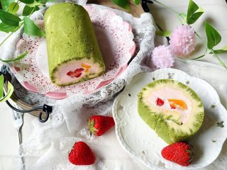 烫面抹茶蛋糕卷
