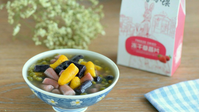 手工制作果味芋圆,成品图,香香甜甜,一碗满足。