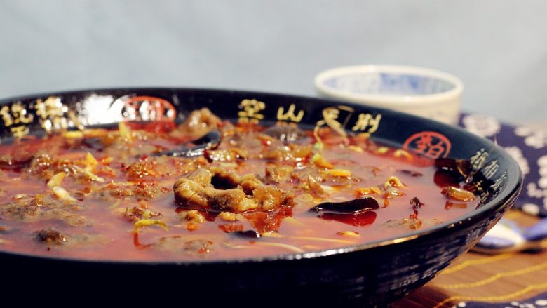 麻辣水煮牛肉,成品如图