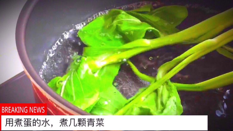 无油快手又好吃的 卤肉饭,继续用煮蛋的水,煮几颗青菜