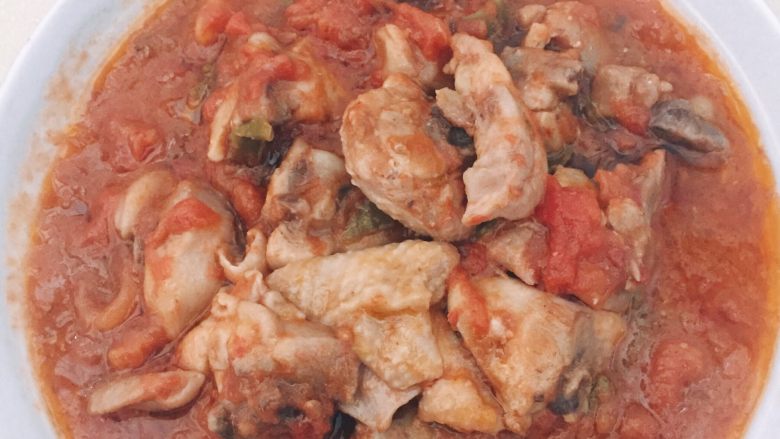西红柿炖鸡腿