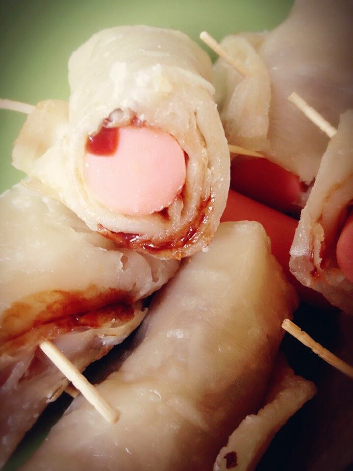 印度飞饼卷香肠,开动咯