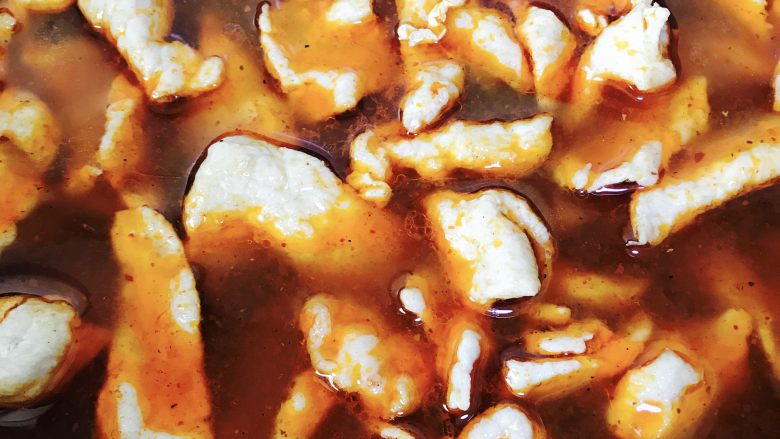 水煮肉片,放肉片