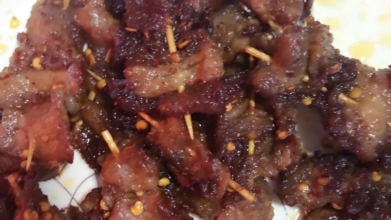 牙签五花肉,成品