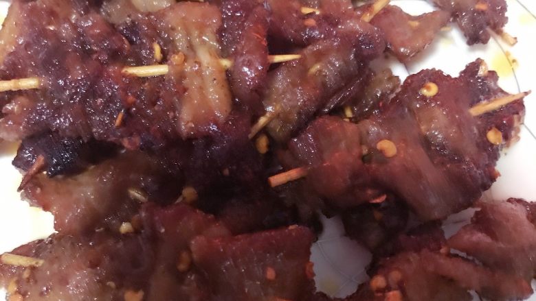 牙签五花肉,成品
