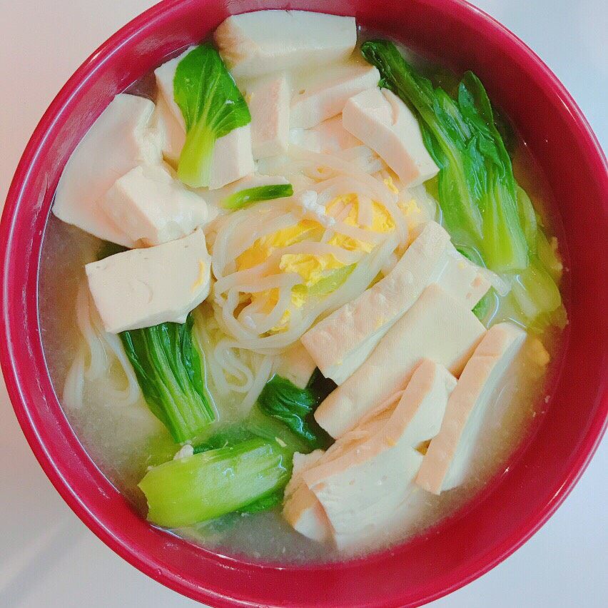 豆腐油菜鸡蛋面