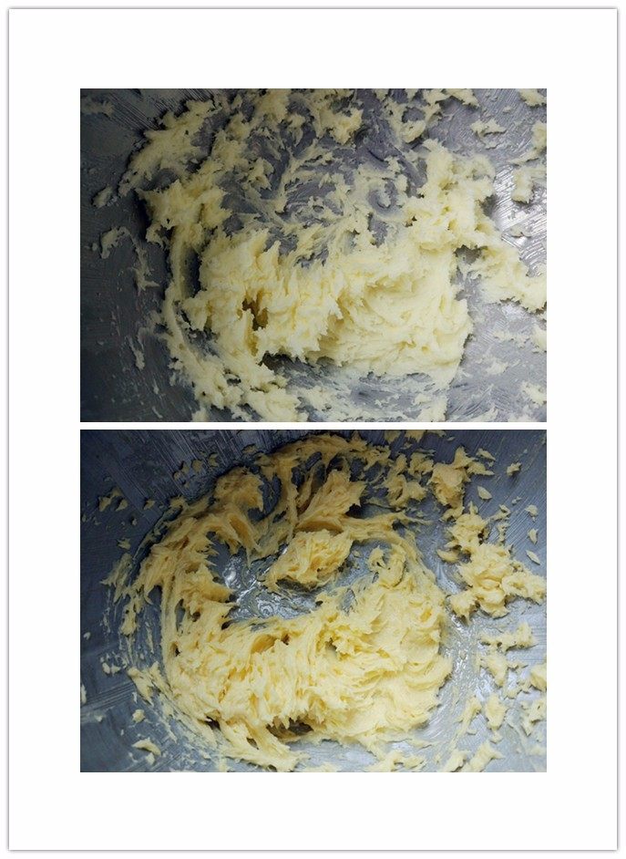 巧克力磅蛋糕,无盐黄室温软化,用电动打蛋器低速打至柔滑后,加入糖粉打匀。分次加入<a style='color:red;display:inline-block;' href='/shicai/ 15'>蛋黄</a>,搅打到完全融合。