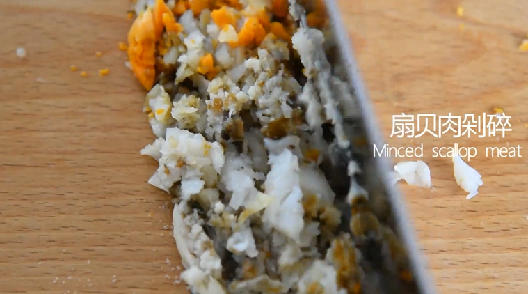 没有螃蟹的赛螃蟹,孙红雷最爱吃的菜!,扇贝肉剁碎