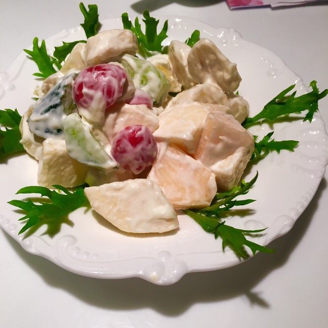 蔬果沙拉,摆盘即可