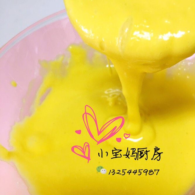 蛋黄松饼,至粘稠液体